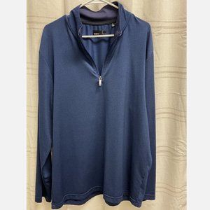 Quieti Men’s Navy and Black Weekender Half Zip Pullover XL